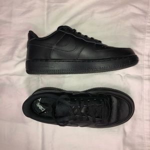 Nike Air Force 1 all black size 2y